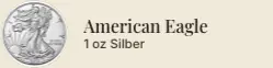 Silbermünze American Eagle