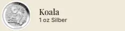Silbermünze Koala